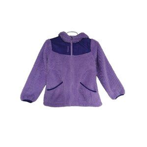 Reebok Girls Purple Full Zip Fleece Jacket with Hood and Pockets, M(10/12)